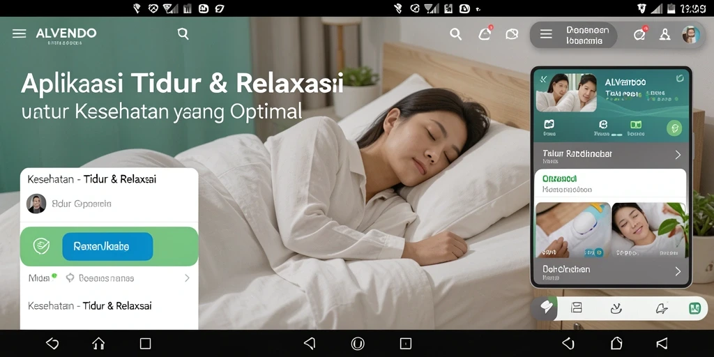 Antarmuka ALVENDO yang menenangkan untuk tidur dan relaksasi.
