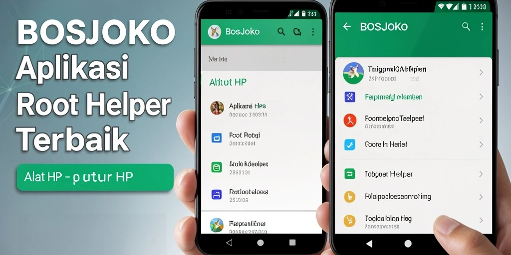 Antarmuka aplikasi BOSJOKO untuk pengelolaan Root Helper.
