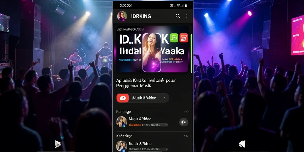Tampilan antarmuka aplikasi Karaoke IDRKING yang menarik dan intuitif.