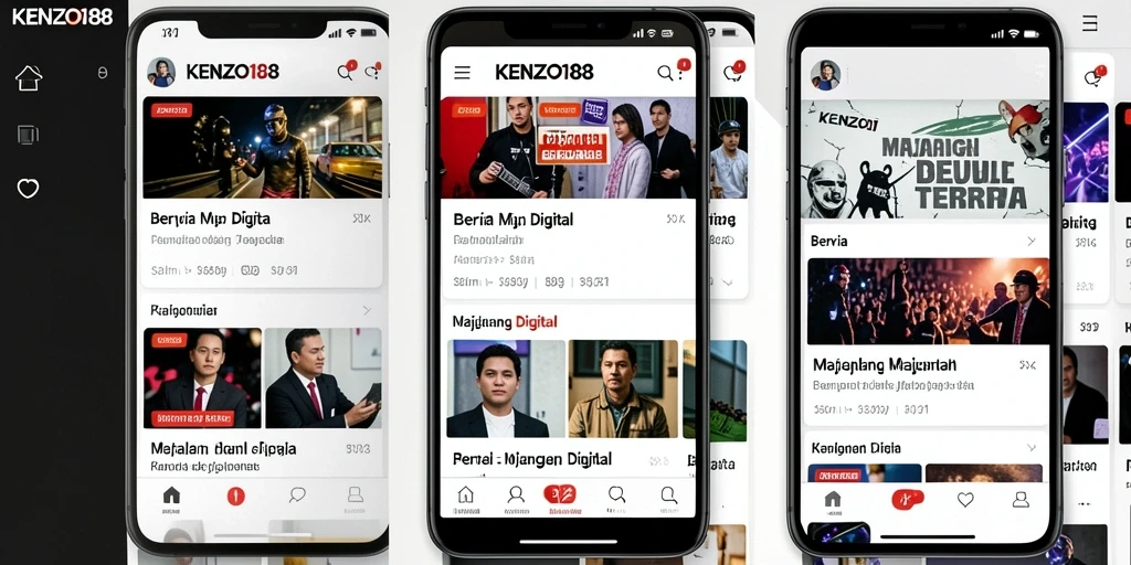 Tampilan antarmuka pengguna KENZO188 yang menarik dan modern.