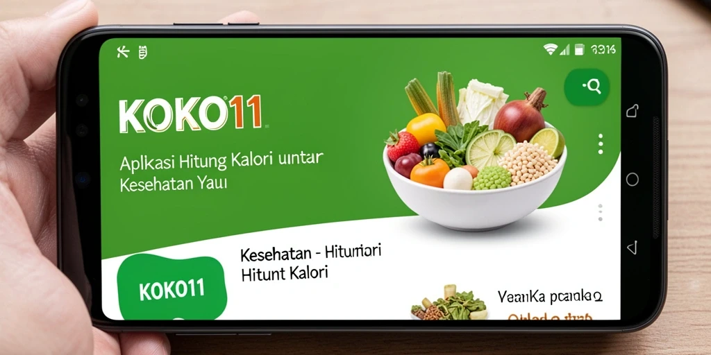 Antarmuka utama KOKO11 yang menampilkan fitur hitung kalori.