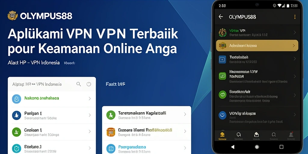 Tampilan antarmuka OLYMPUS88 yang mudah digunakan untuk mengatur koneksi VPN.