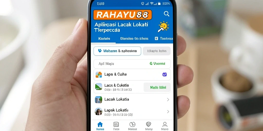 Screenshot utama RAHAYU88 menunjukkan antarmuka pelacakan lokasi secara real-time.
